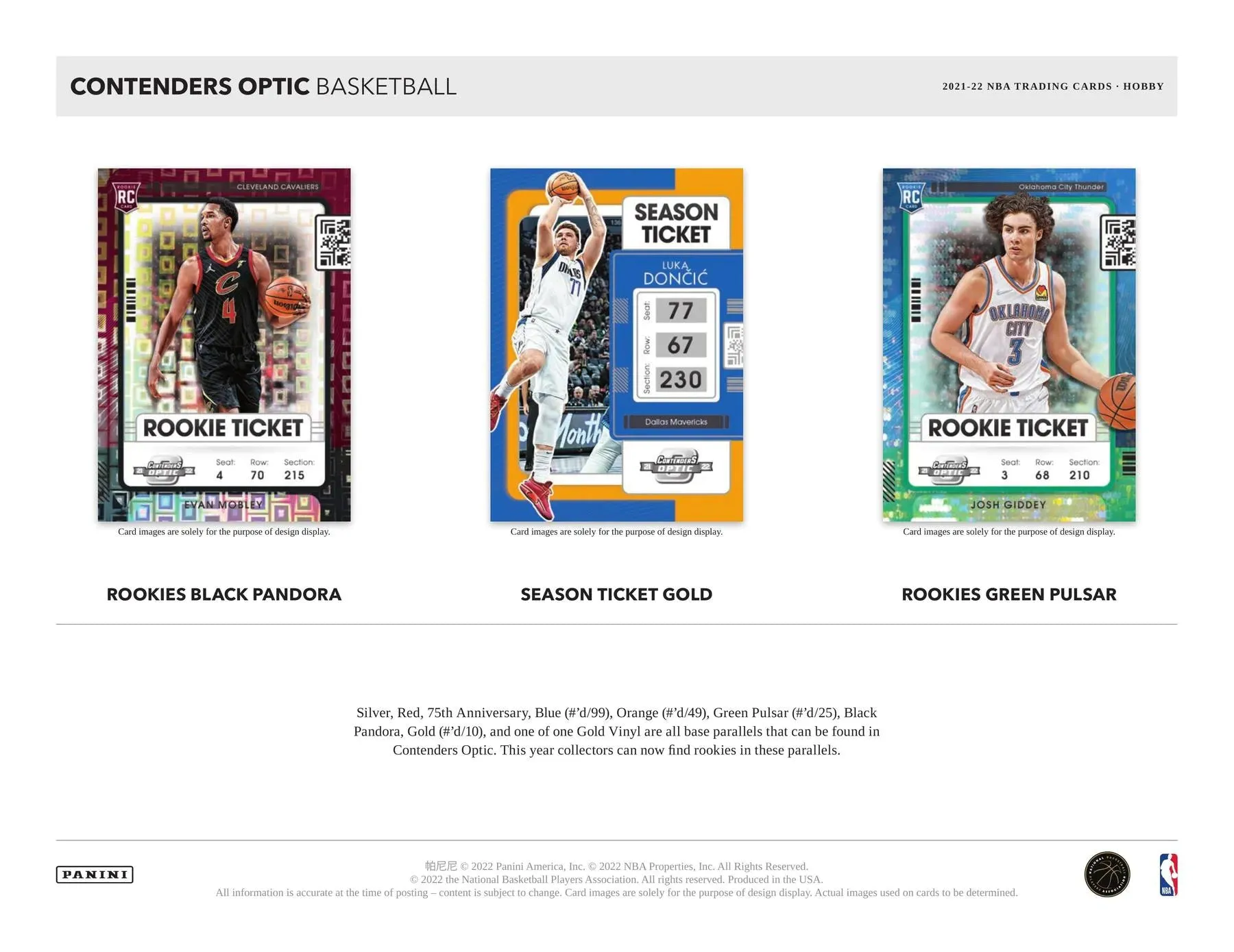 2021-22 Panini Contenders Optic Basketball Hobby Box