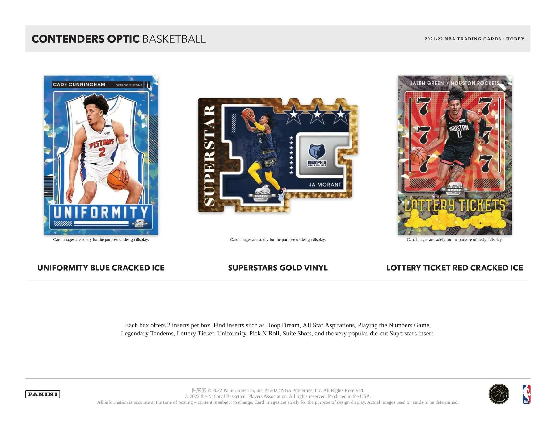 2021-22 Panini Contenders Optic Basketball Hobby Box