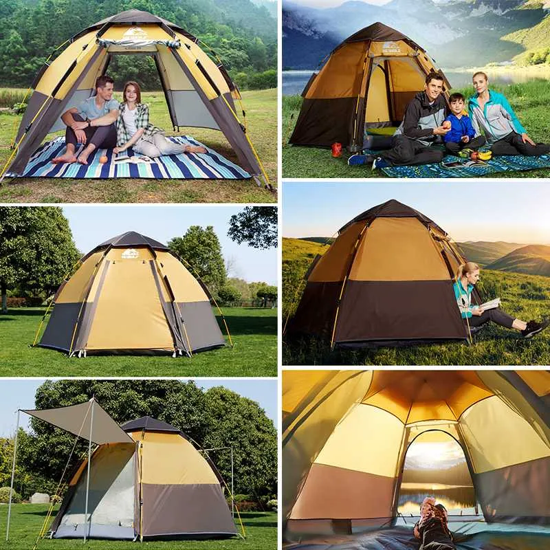 3-4/5-7 Person Auto Setup Camping Tent Anti-UV