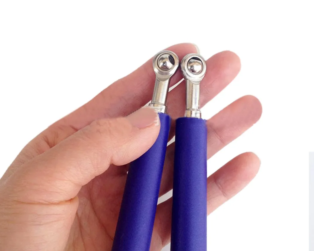 3m Adjustable Length Ball Bearing Speed Skipping Rope - Blue