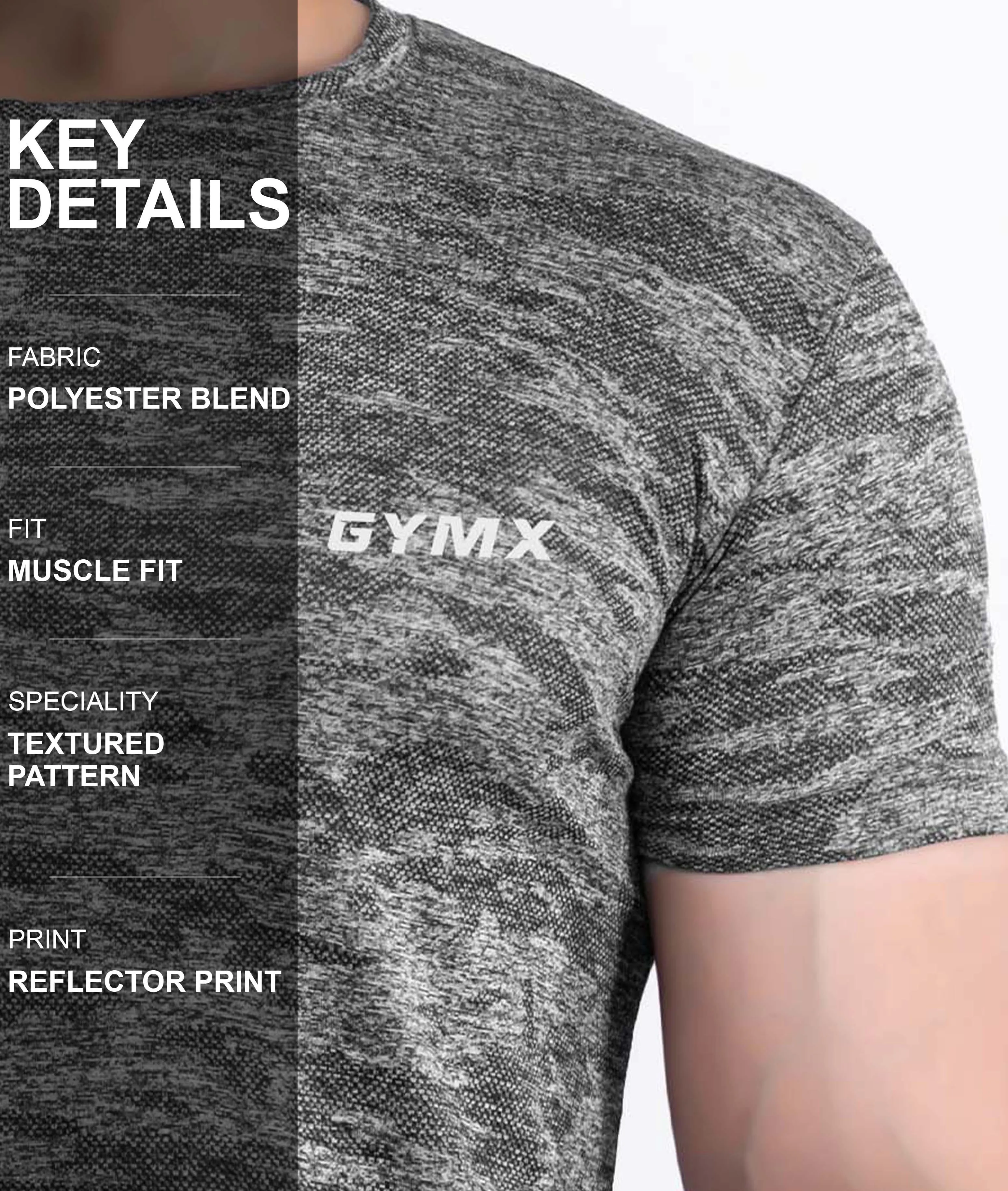 Ace GymX Tees: Camo Grey