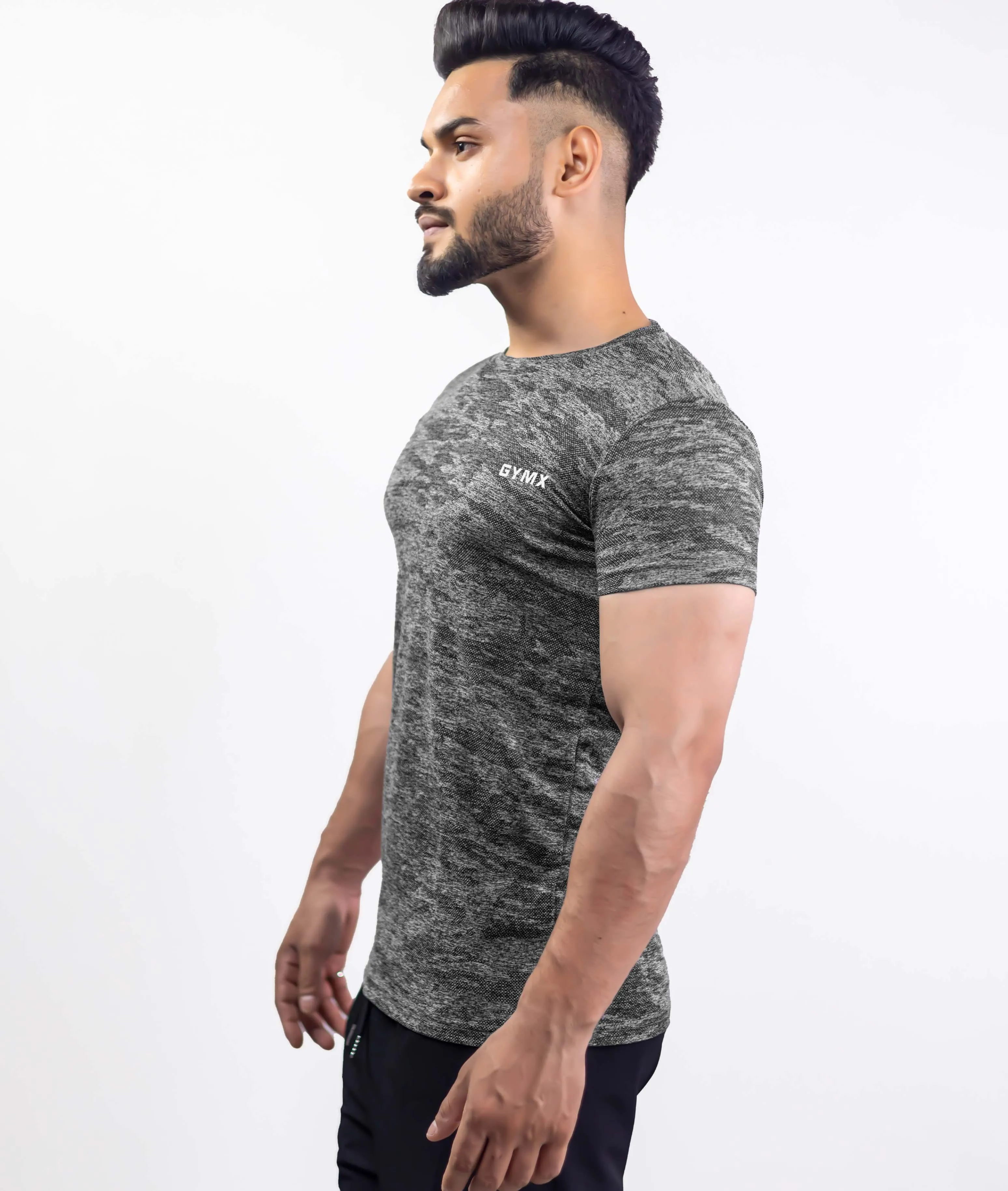 Ace GymX Tees: Camo Grey