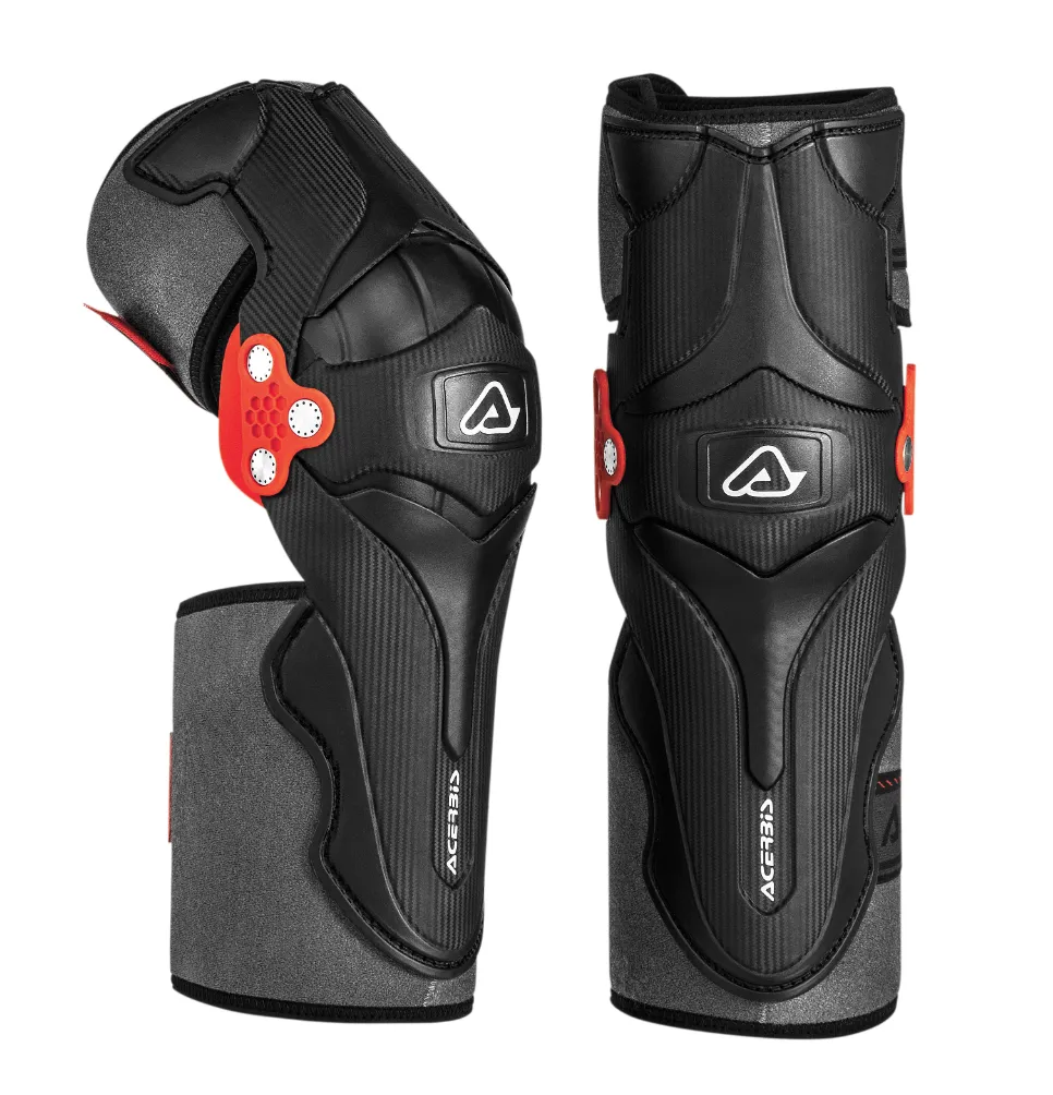 Acerbis X-strong Knee Guards Black Red