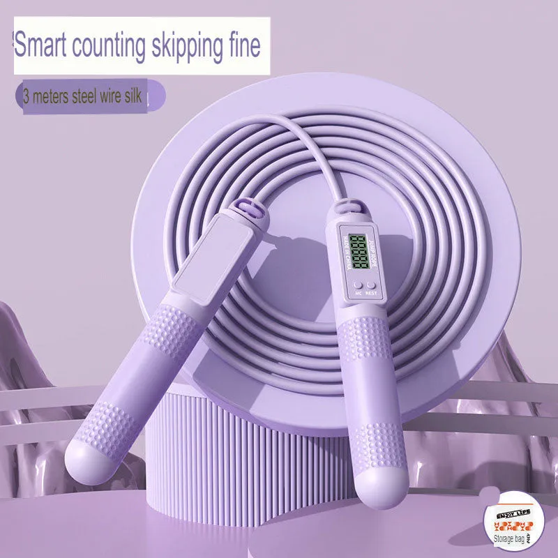 Adult Dual-Purpose Skipping Rope Intelligent Counting Wire Rope Household Cordless Weight-Bearing Skipping Rope