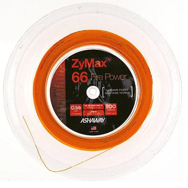 Ashaway Zymax 66 Fire Power Badminton String Reel (200m)