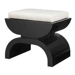 BIGGS ACCENT STOOL, BLACK LACQUER