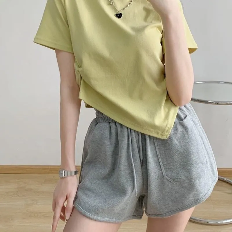 Casual Versatile Loose Fit Sports Slimming High-Waisted Shorts