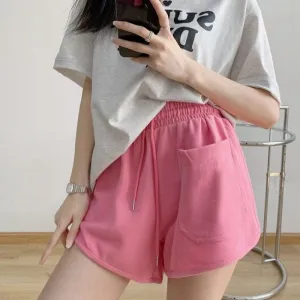 Casual Versatile Loose Fit Sports Slimming High-Waisted Shorts