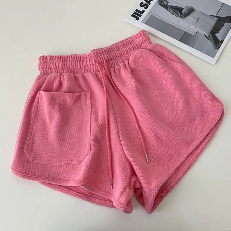 Casual Versatile Loose Fit Sports Slimming High-Waisted Shorts