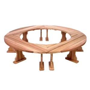 Cedar Tree Bench 60"W/53" Internal Diameter, Handcrafted In Canada With Rot Resistant, Untreated, Western Red Cedar.