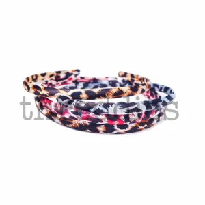 Cheetah Print Skinny Satin Headbands // CLEARANCE