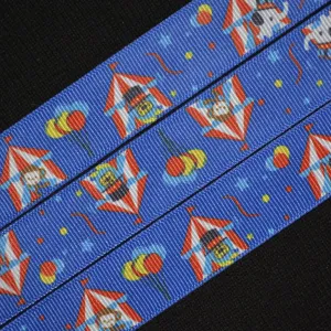 Circus Tents Ribbon - 7/8 inch Printed Grosgrain