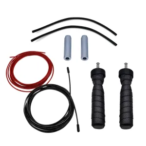 Contraband Sports 7149 10ft Speed Rope w/ 3oz Weighted Rubber Grip Handles - Includes 2 Cables and Abrasion Resistant Tubes