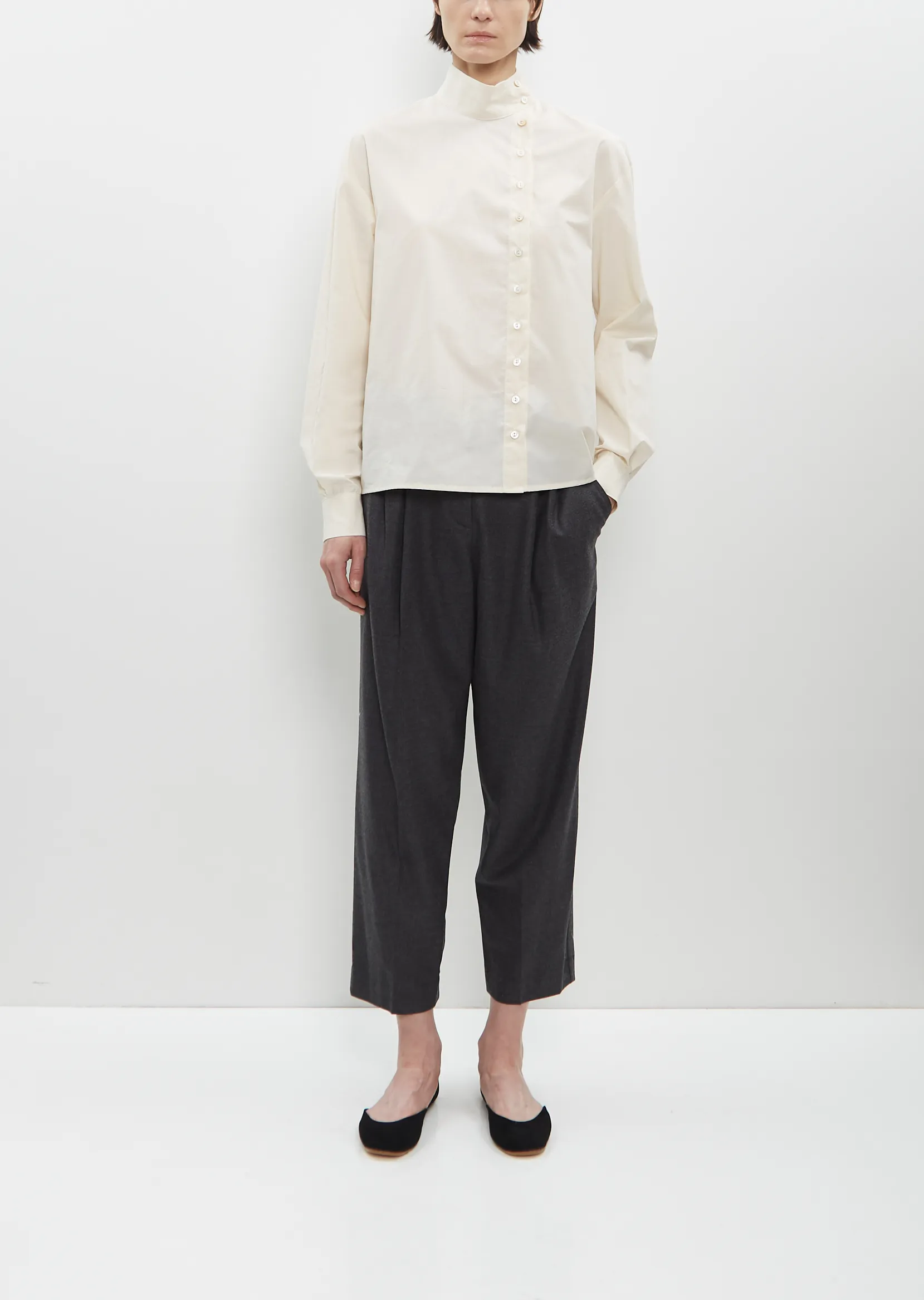 Cotton Rubashka Shirt — Eggshell