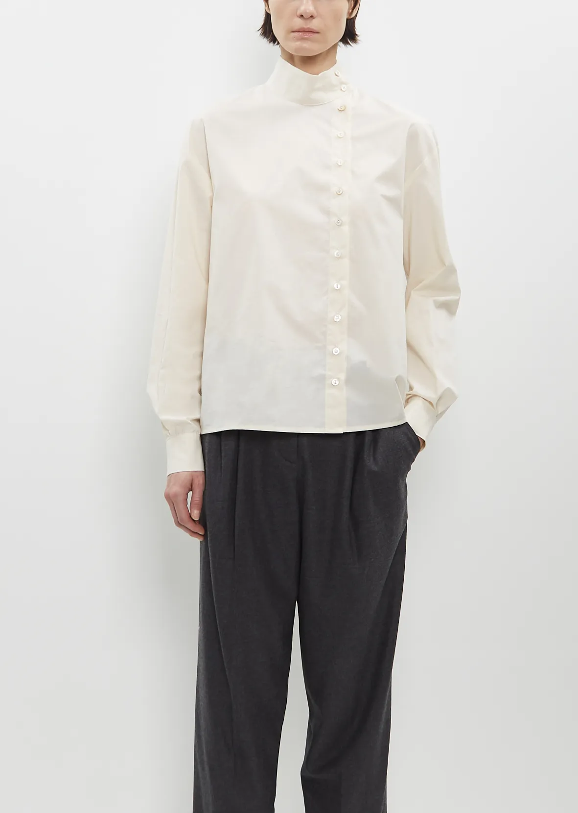 Cotton Rubashka Shirt — Eggshell