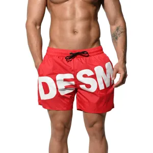 DESMIIT Men's Fashion Full Lined Regular Surf Board Shorts Pocket Shorts B3106