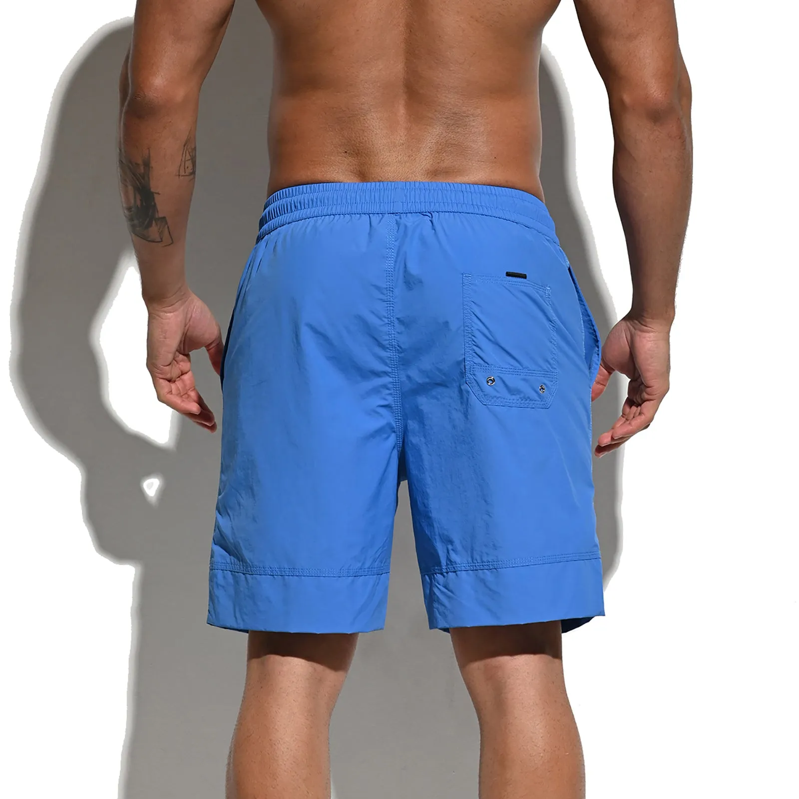 DESMIIT Men's Loose Board Shorts Quick Dry Sports Gym Shorts Relax Trunks Swimming B5115