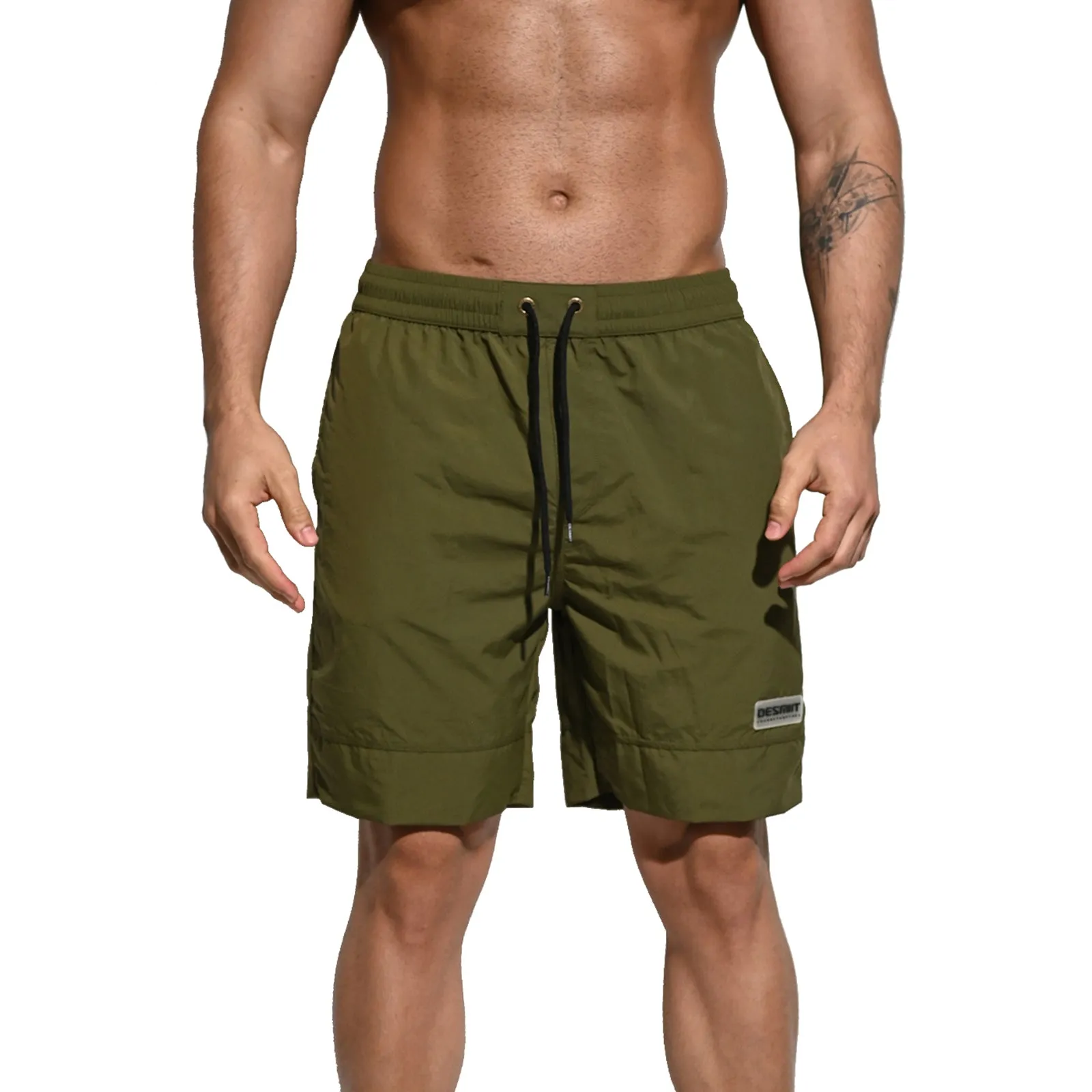 DESMIIT Men's Loose Board Shorts Quick Dry Sports Gym Shorts Relax Trunks Swimming B5115