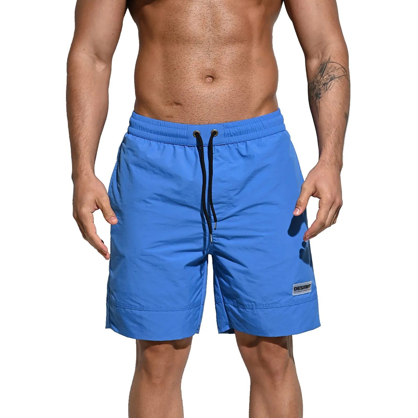 DESMIIT Men's Loose Board Shorts Quick Dry Sports Gym Shorts Relax Trunks Swimming B5115