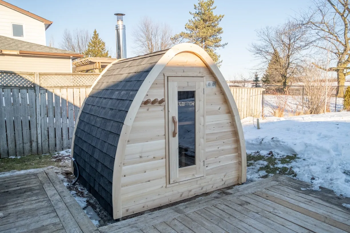 Dundalk CT MiniPOD Sauna, Seats 2 People, Hand Made In Canada & Delivered Free.