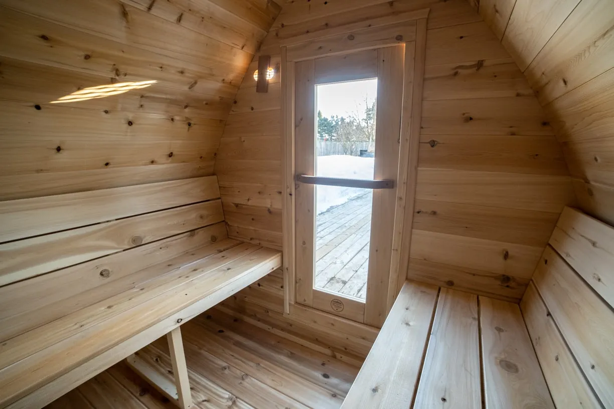 Dundalk CT MiniPOD Sauna, Seats 2 People, Hand Made In Canada & Delivered Free.