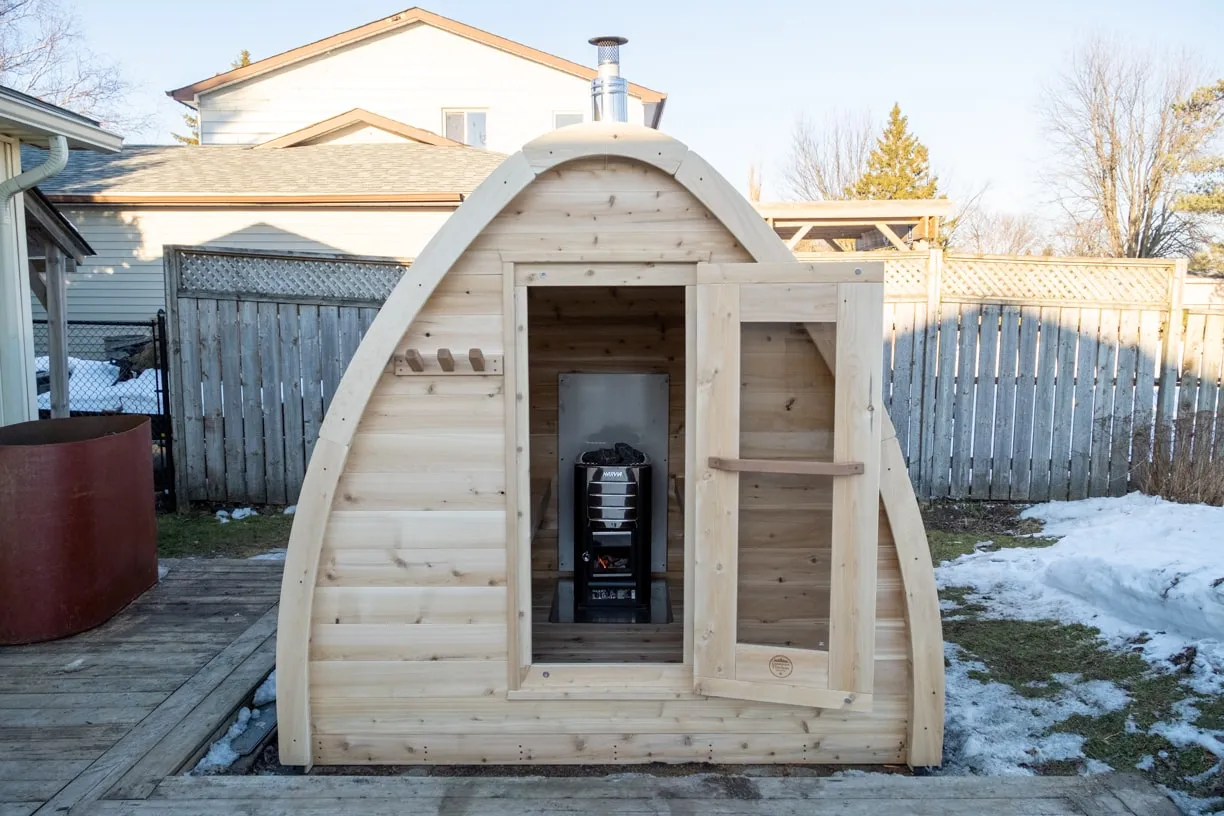 Dundalk CT MiniPOD Sauna, Seats 2 People, Hand Made In Canada & Delivered Free.