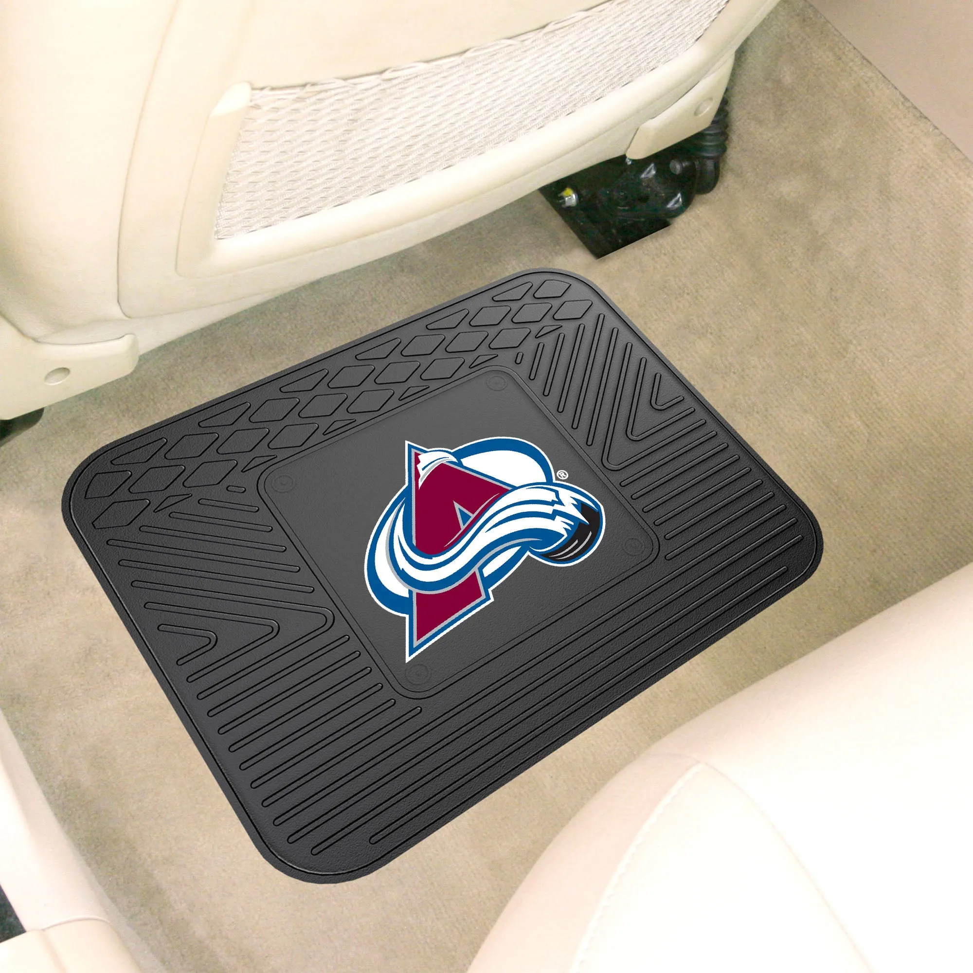 Fanmats Colorado Avalanche Back Seat Car Utility Mat - 14" x 17"