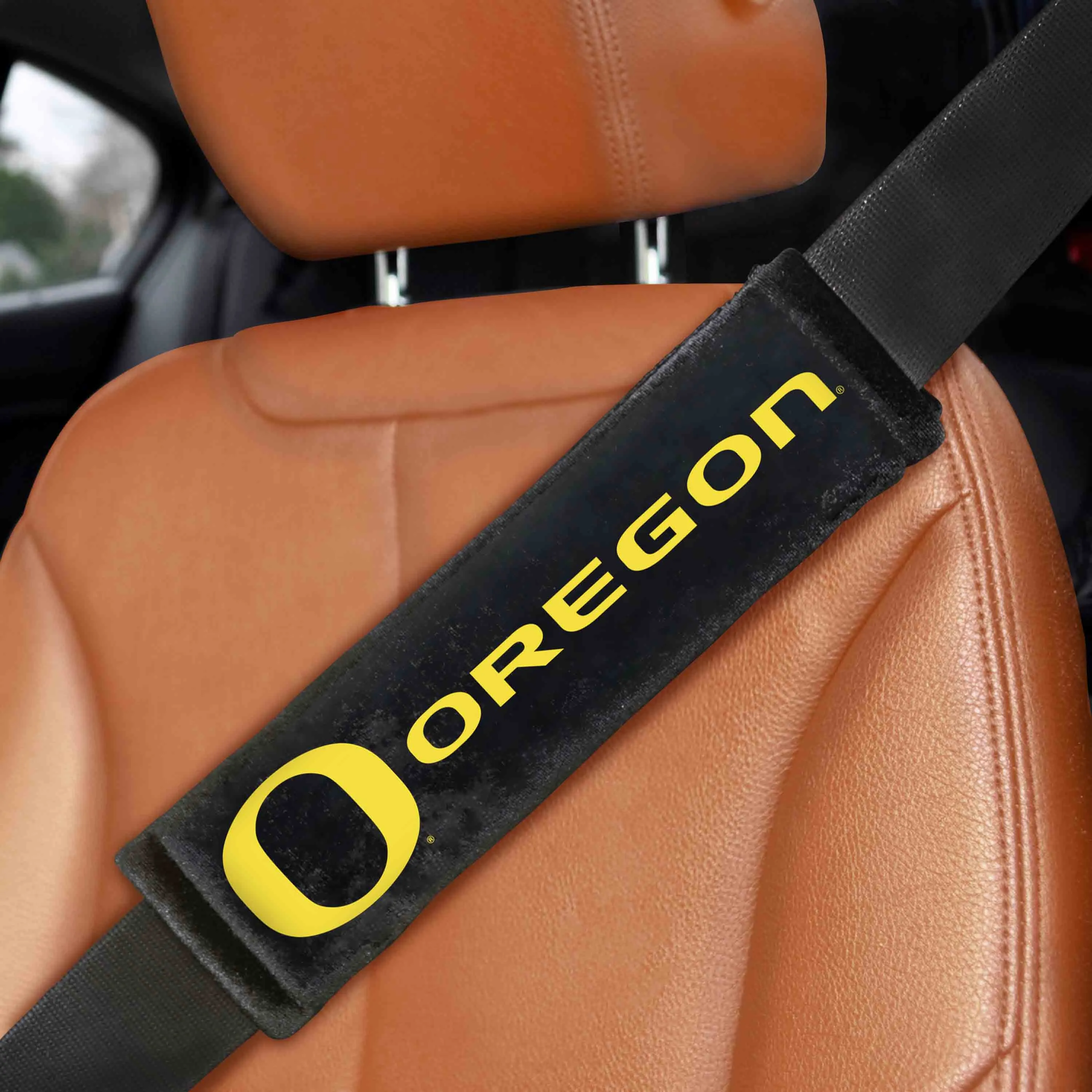 Fanmats Oregon Ducks Embroidered Seatbelt Pad - 2 Pieces