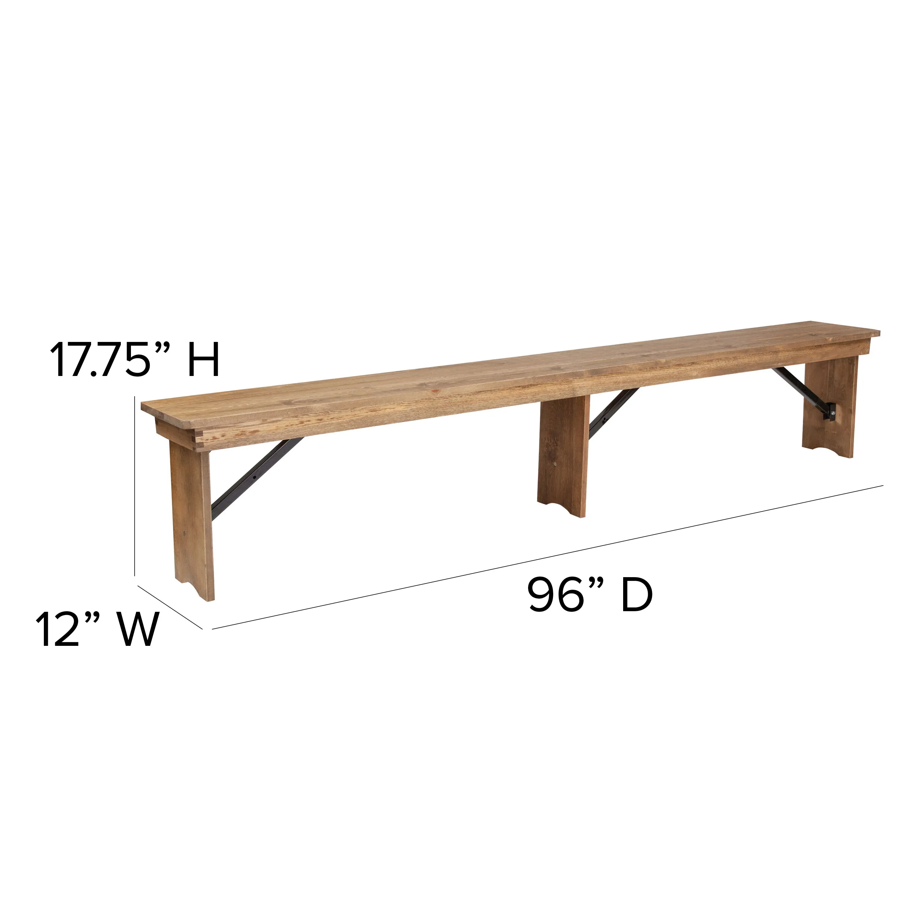 Farmhouse Style Folding Bench