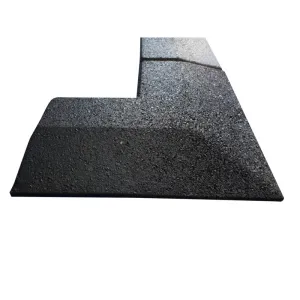 Flatline Black Rubber Gym Flooring 20mm Corners and ramps (edges)