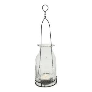 Hanging Recycled Glass Bottle Tealight Lantern