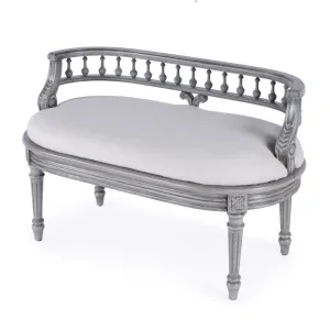 Hathaway 37" Upholstered Bench in Gray  2625418