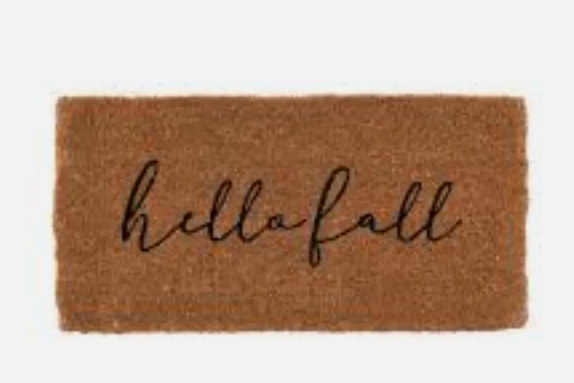 Hello Fall Natural Door Mat - Final Sale 40% off in cart