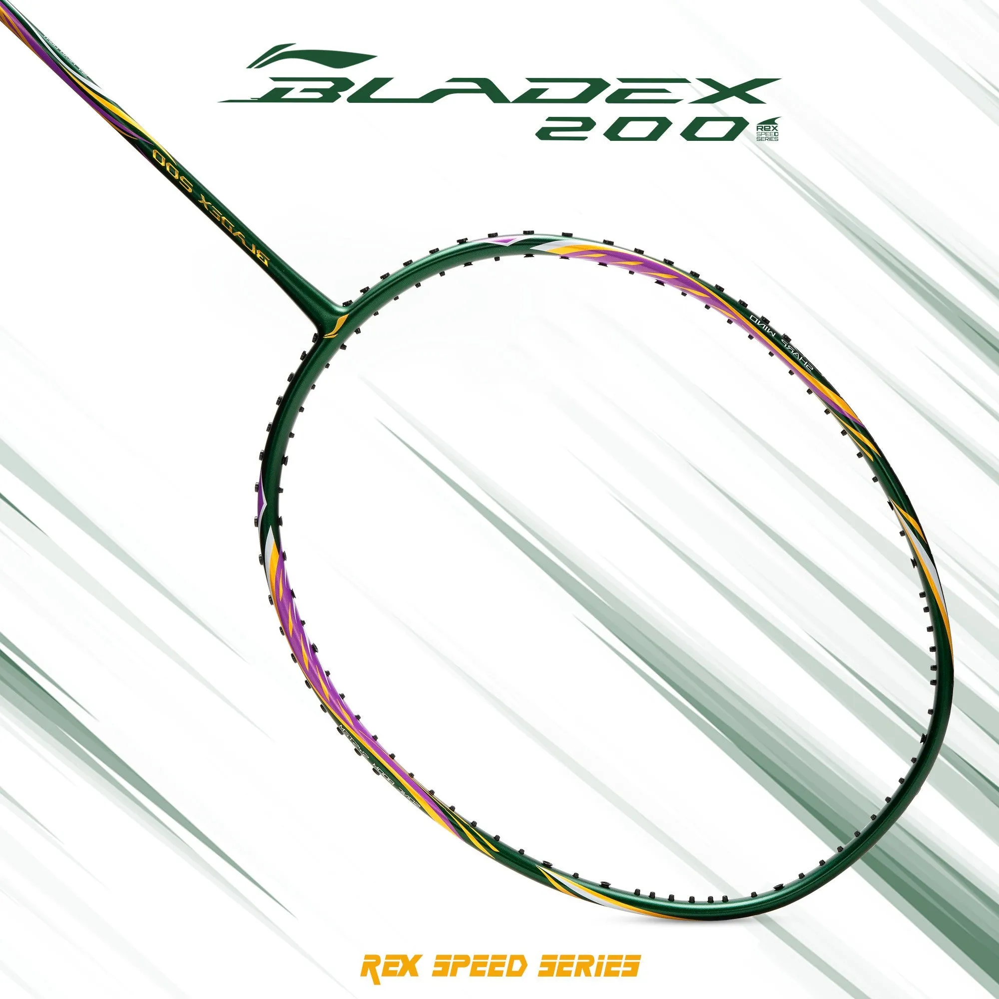 Li-Ning BladeX 200R Strung Badminton Racquet (Green / Gold)