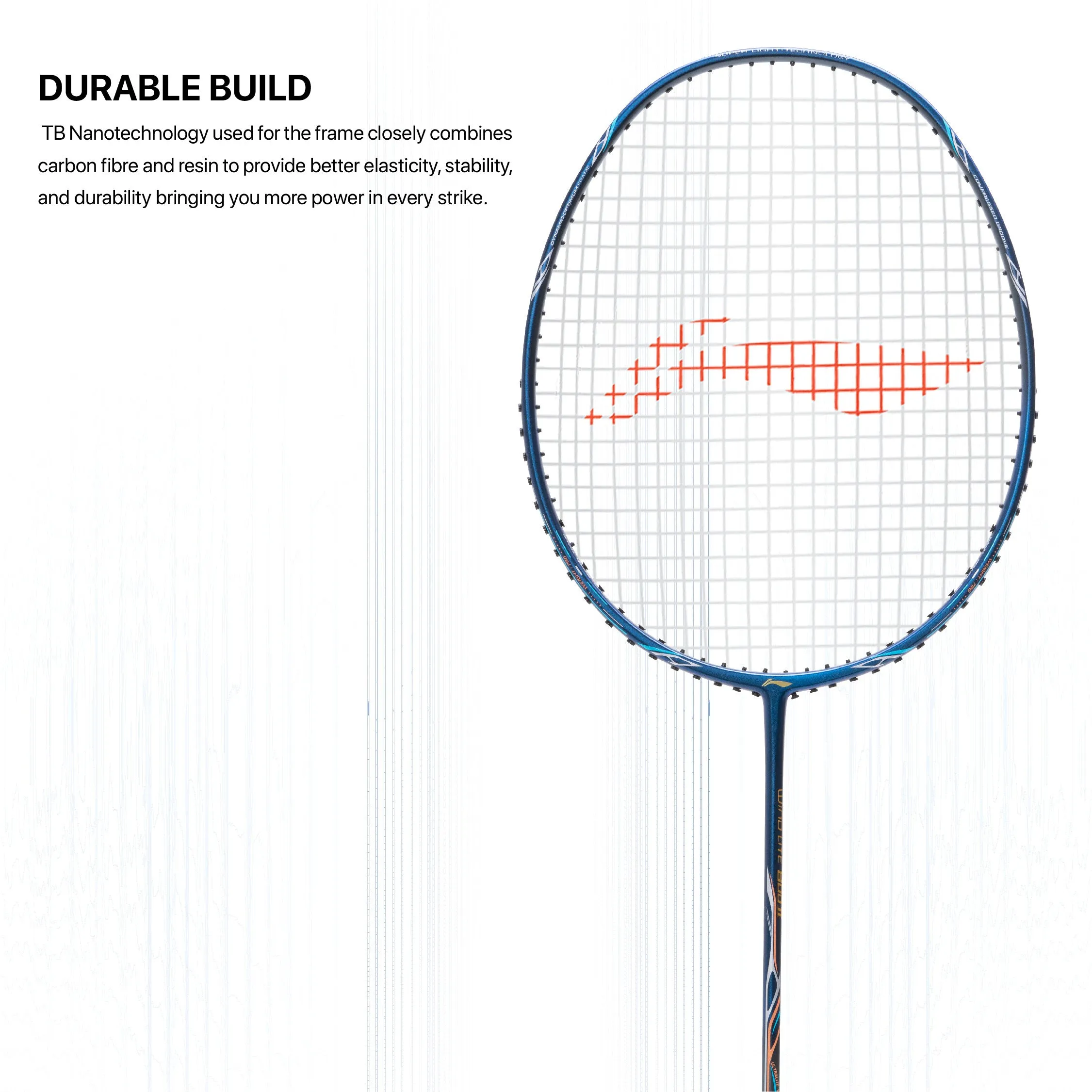 Li-Ning Wind Lite 800 II Strung Badminton Racquet (Blue / Grey)