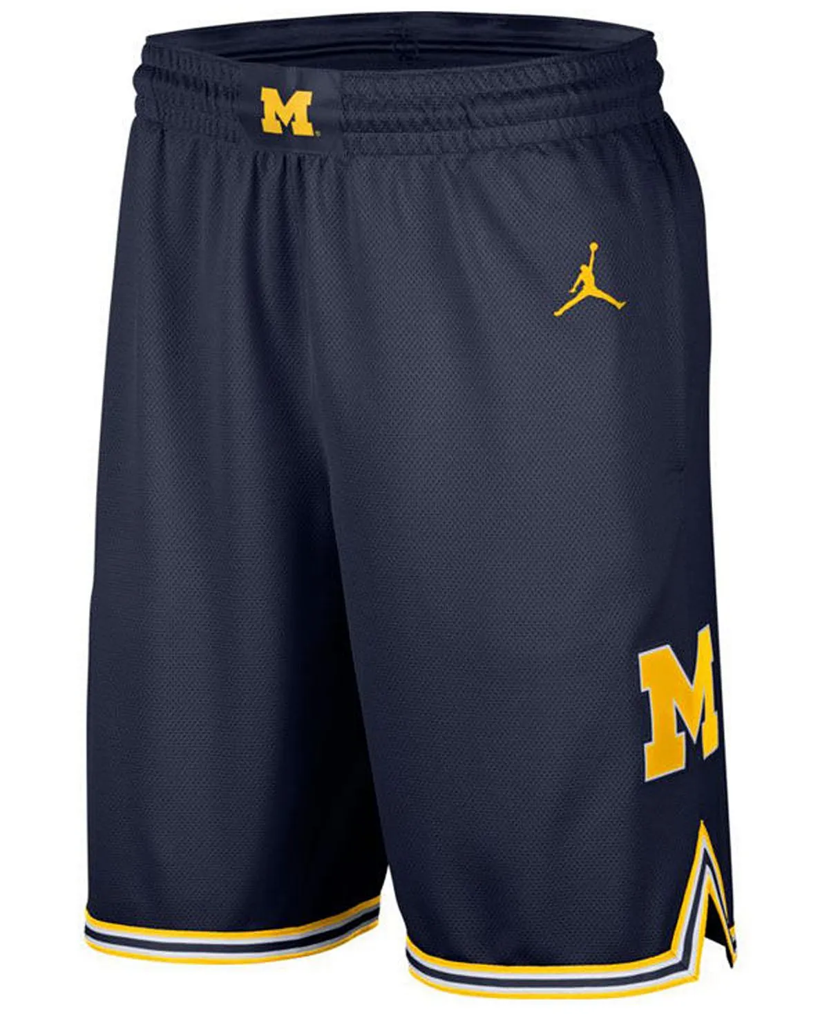 Men's Michigan Wolverines Replica Basketball Road Nike Shorts, Multi