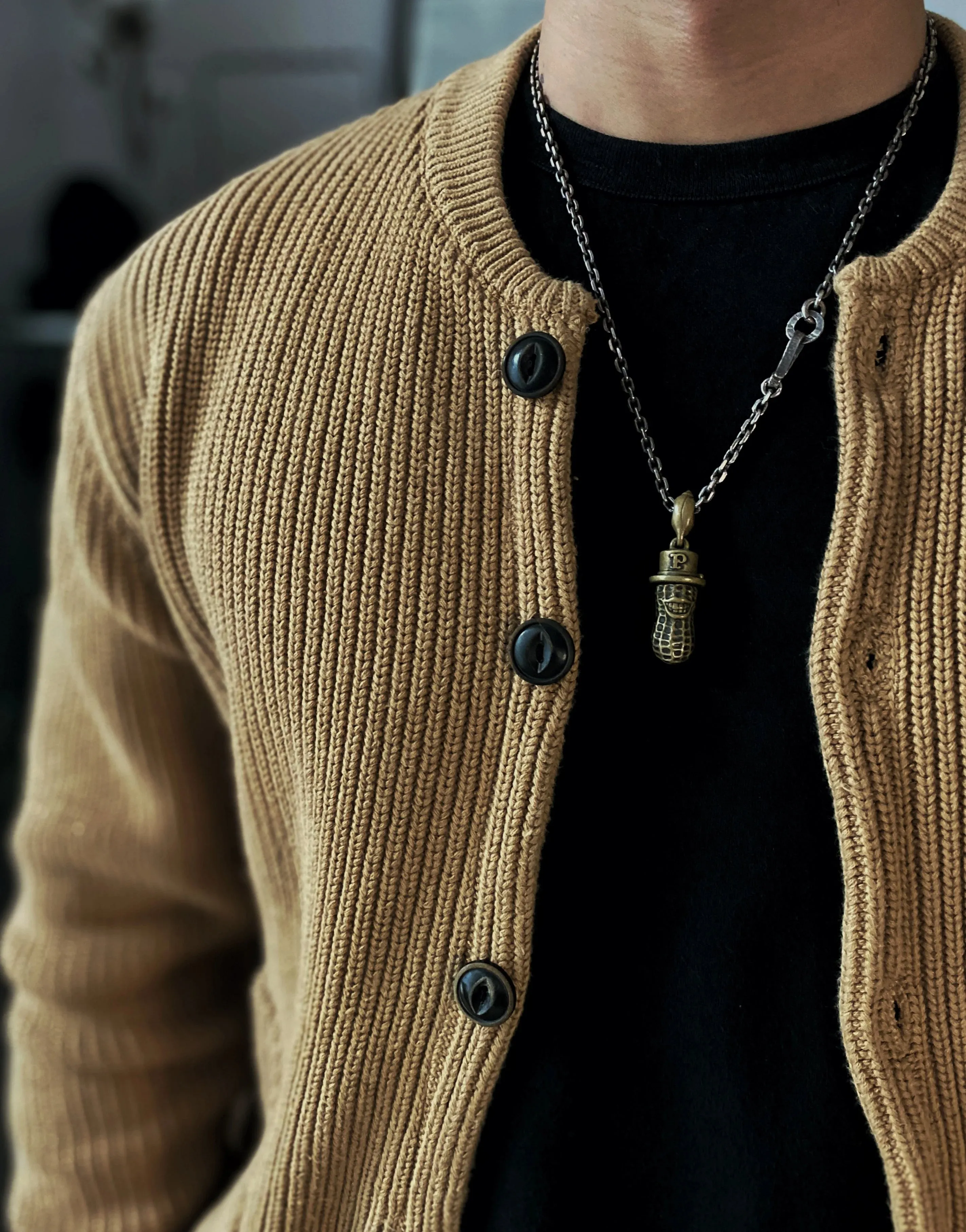 Men's O-neck Knit Cardigan