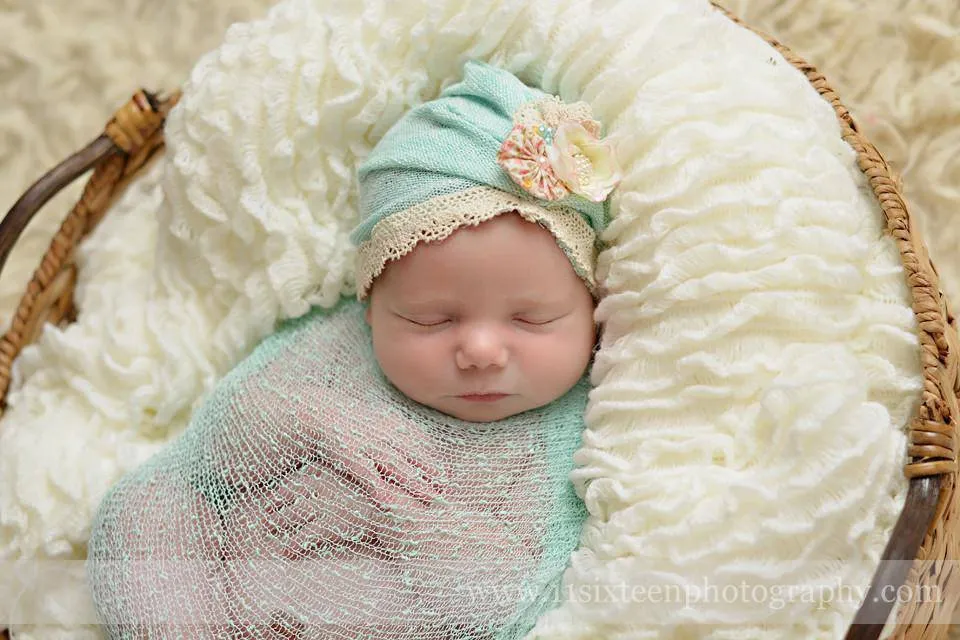 Mint Green Stretch Knit Baby Wrap