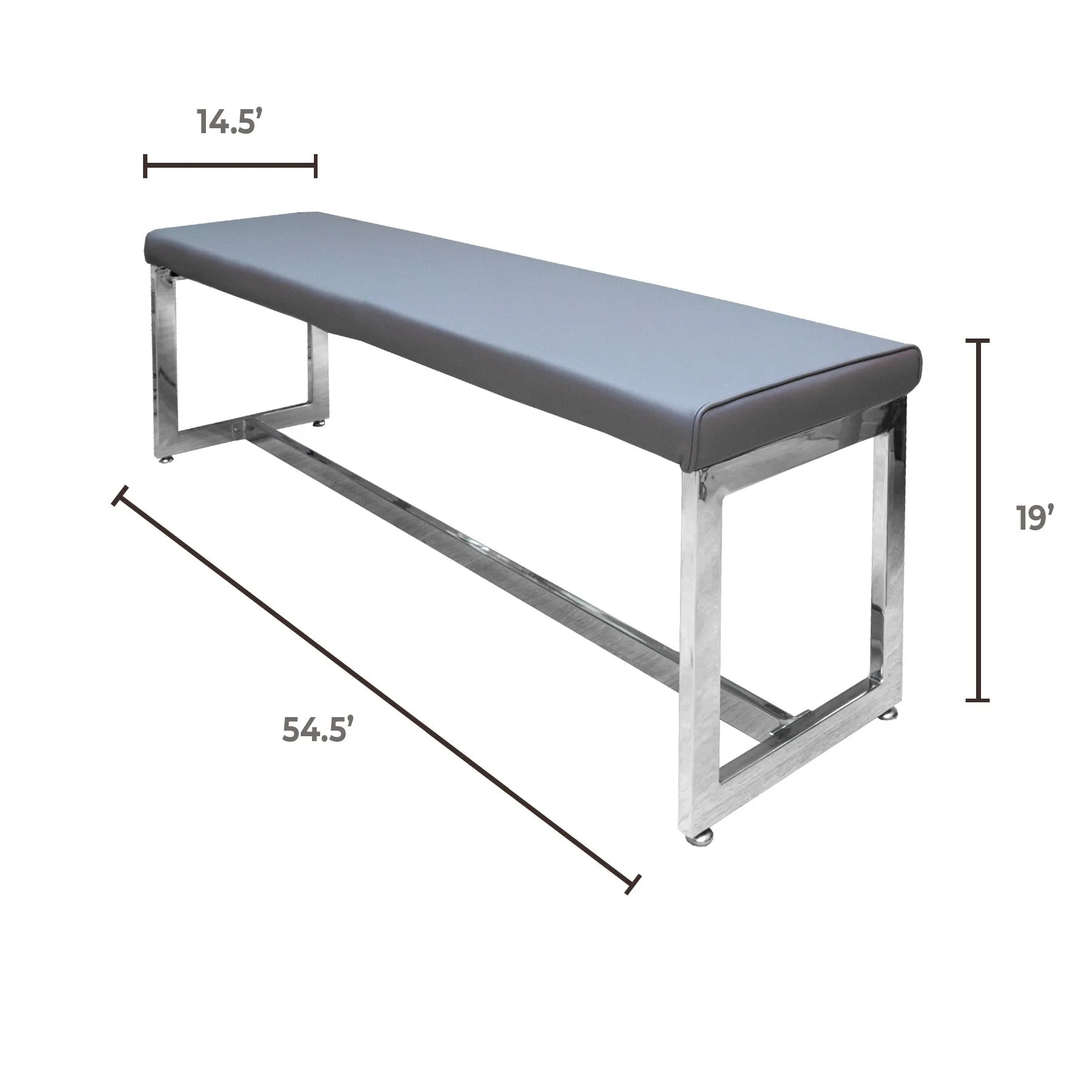 Modern Grey Dining Bench