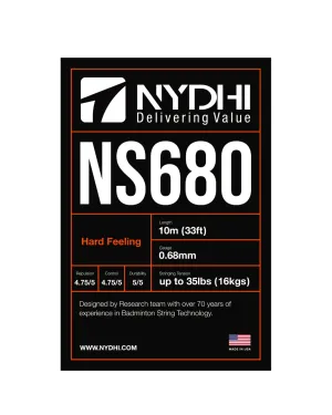 Nydhi NS680 (Repulsion & Durability) Badminton String Set (10m)