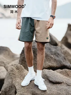 Oversize Casual Shorts with Contrast Color - Beach Pants