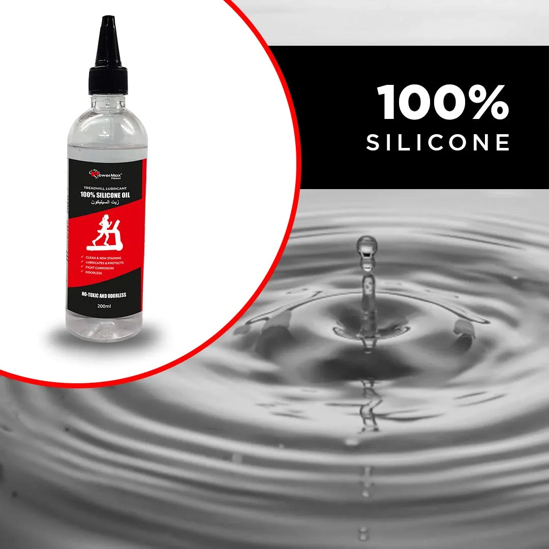 PMS-200 Multi-Purpose 100% Pure Silicone Treadmill Lubricant | Full Belt Width Lubrication | No Odor & No Propellants | Nozzle Cap for Easy Application for All Treadmills