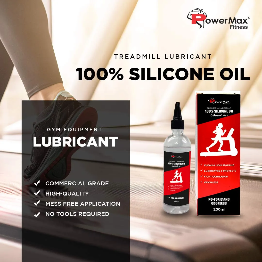 PMS-200 Multi-Purpose 100% Pure Silicone Treadmill Lubricant | Full Belt Width Lubrication | No Odor & No Propellants | Nozzle Cap for Easy Application for All Treadmills