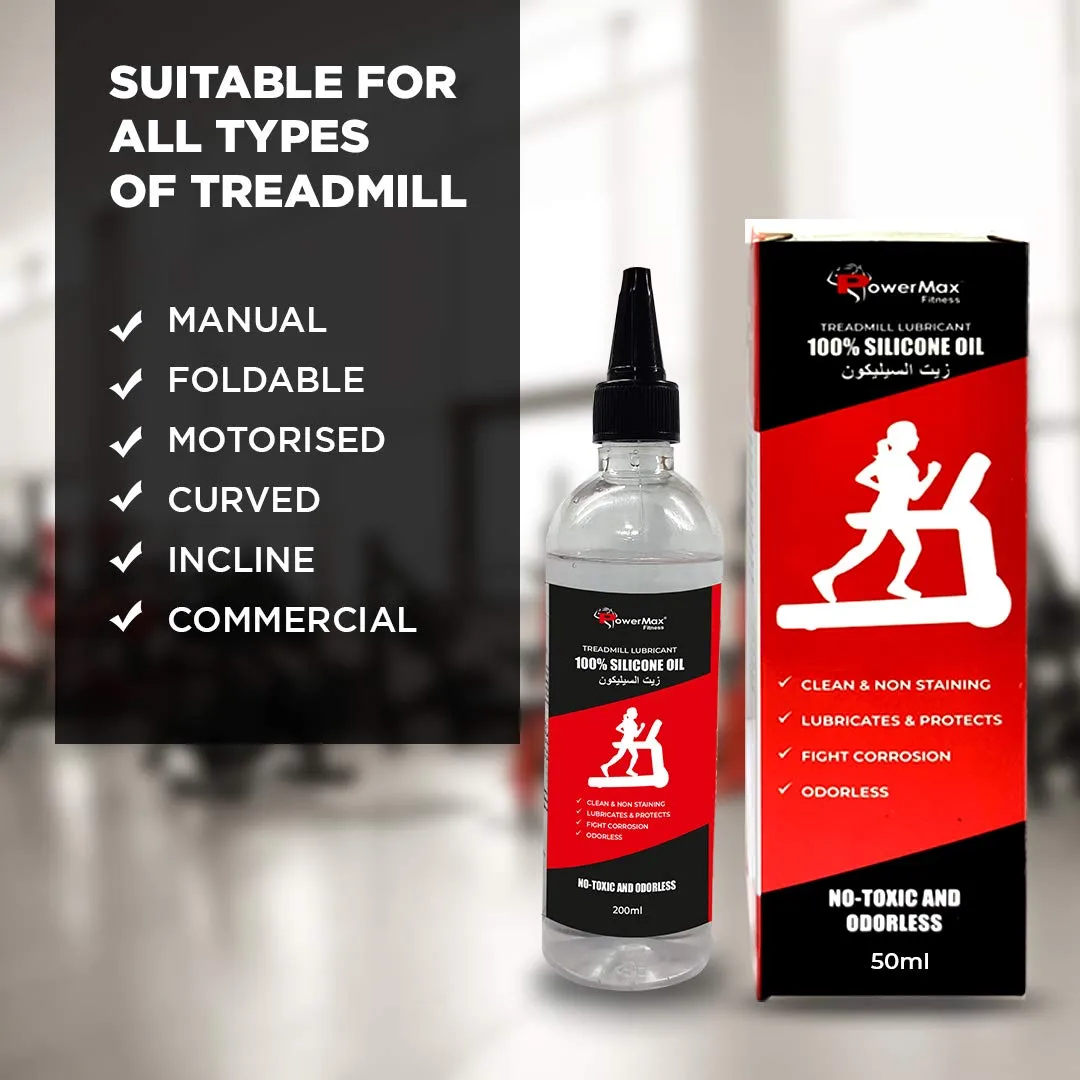 PMS-200 Multi-Purpose 100% Pure Silicone Treadmill Lubricant | Full Belt Width Lubrication | No Odor & No Propellants | Nozzle Cap for Easy Application for All Treadmills