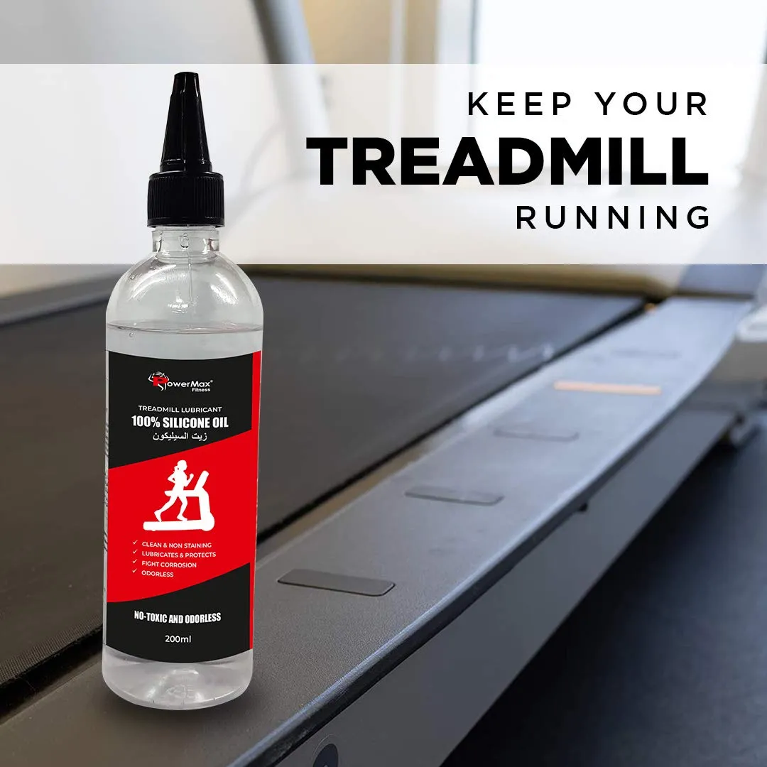 PMS-200 Multi-Purpose 100% Pure Silicone Treadmill Lubricant | Full Belt Width Lubrication | No Odor & No Propellants | Nozzle Cap for Easy Application for All Treadmills