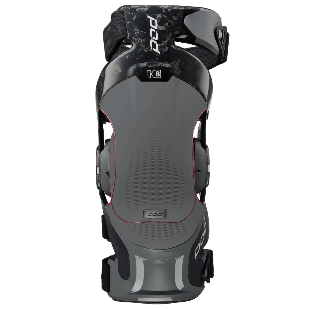 POD K8 3.0 Carbon Motocross Knee Braces Grey