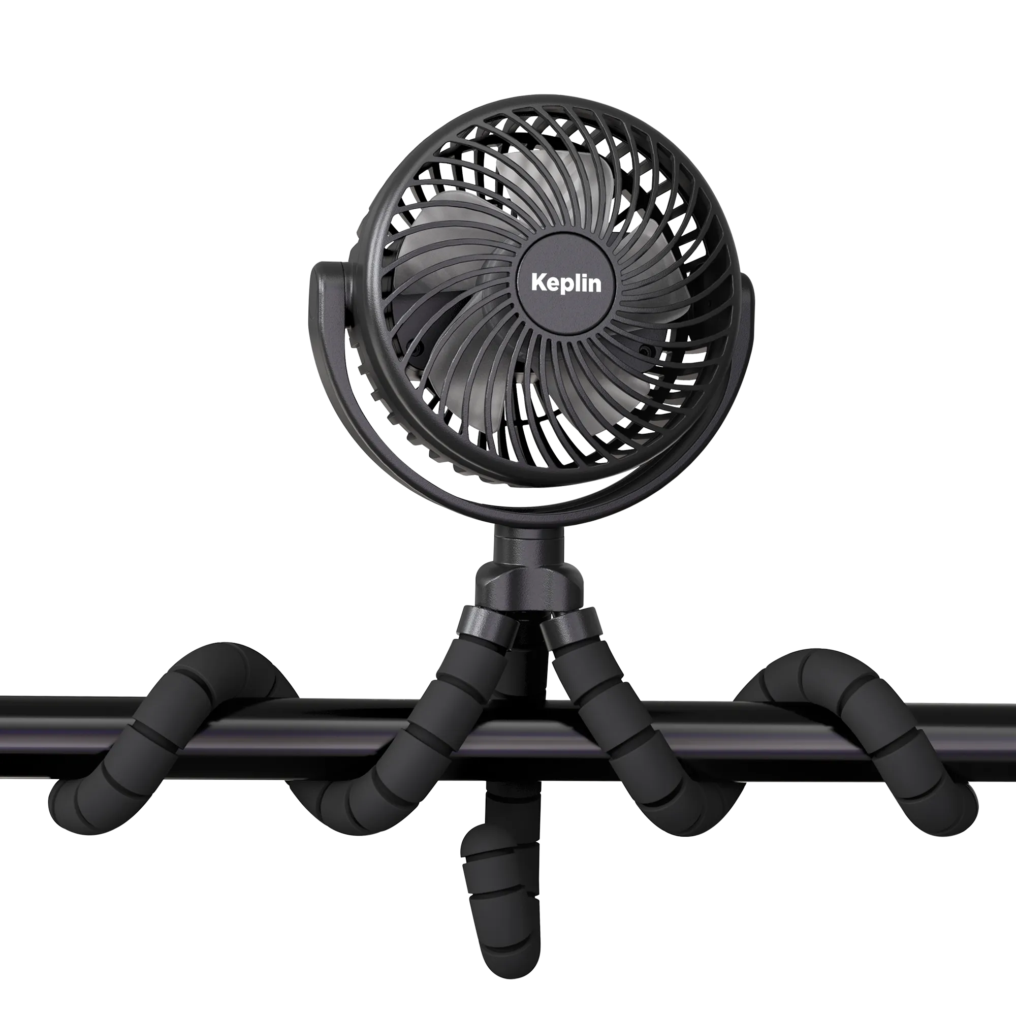 Portable Handheld Fan with Flexible Handle - Rechargeable, 3 Speed Settings, Lightweight and Quiet