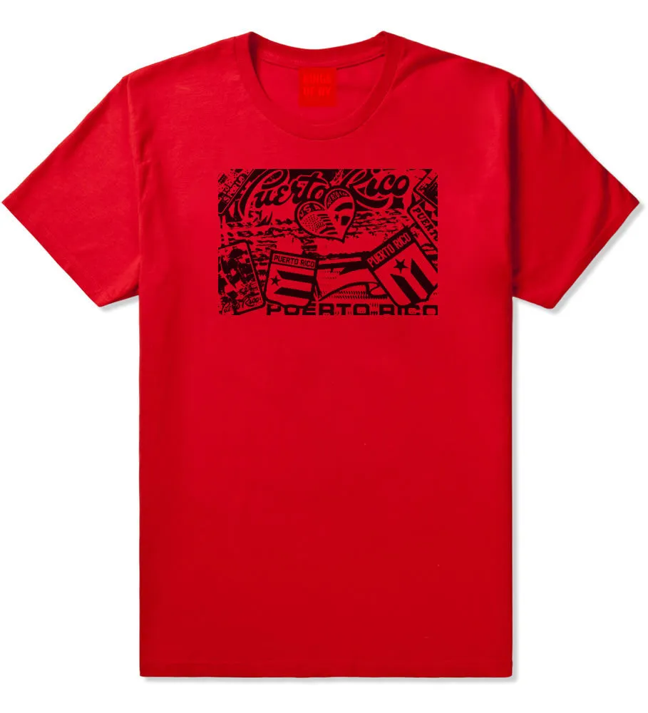 Puerto Rico Red Blue Flag T-Shirt