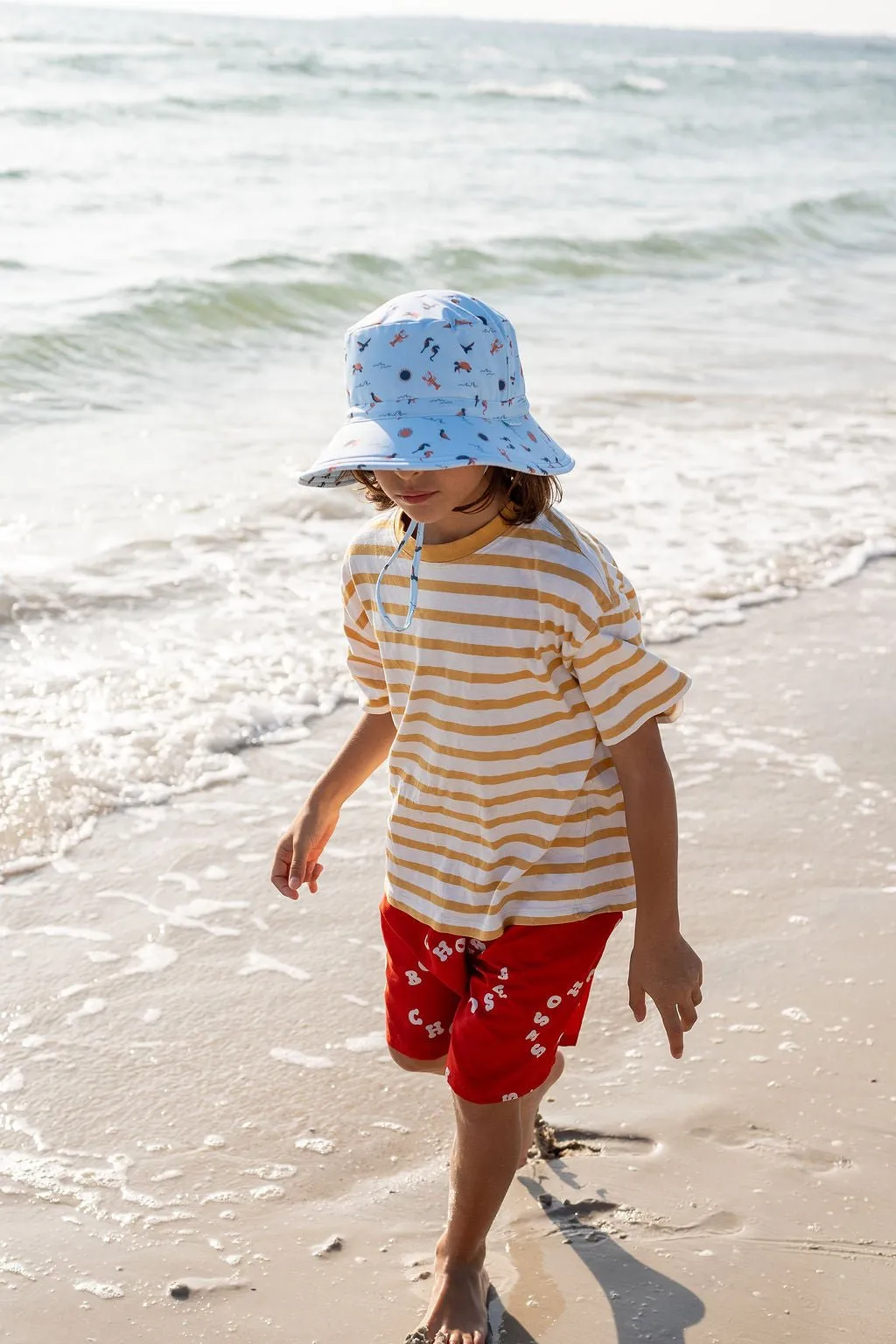 Sea Life Wide Brim Swim Bucket Hat