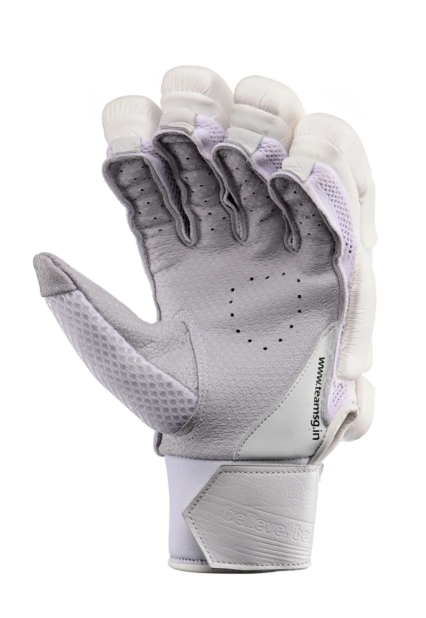 SG Hilite White Batting Gloves